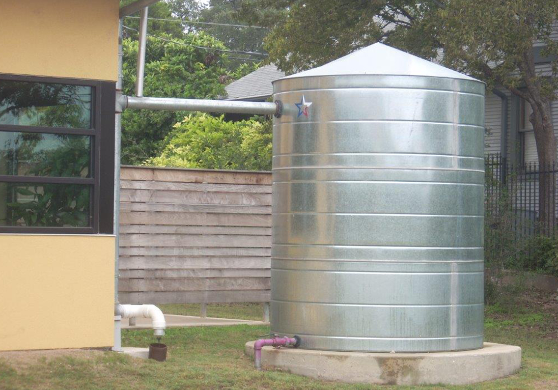 large rain collection cystern