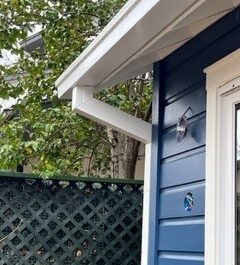 Box Gutter with Box Downspouts