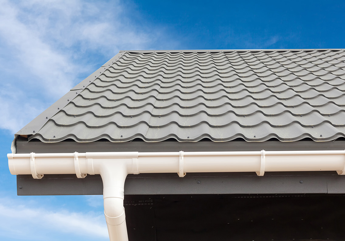 beauty shot of gutters